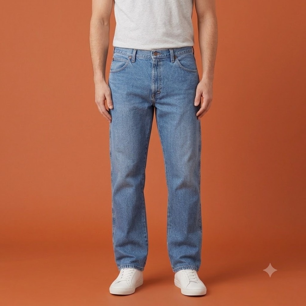 Rustler Regular Fit Jeans Mens 38x29 Blue Medium Wash 100% Cotton‎ Denim